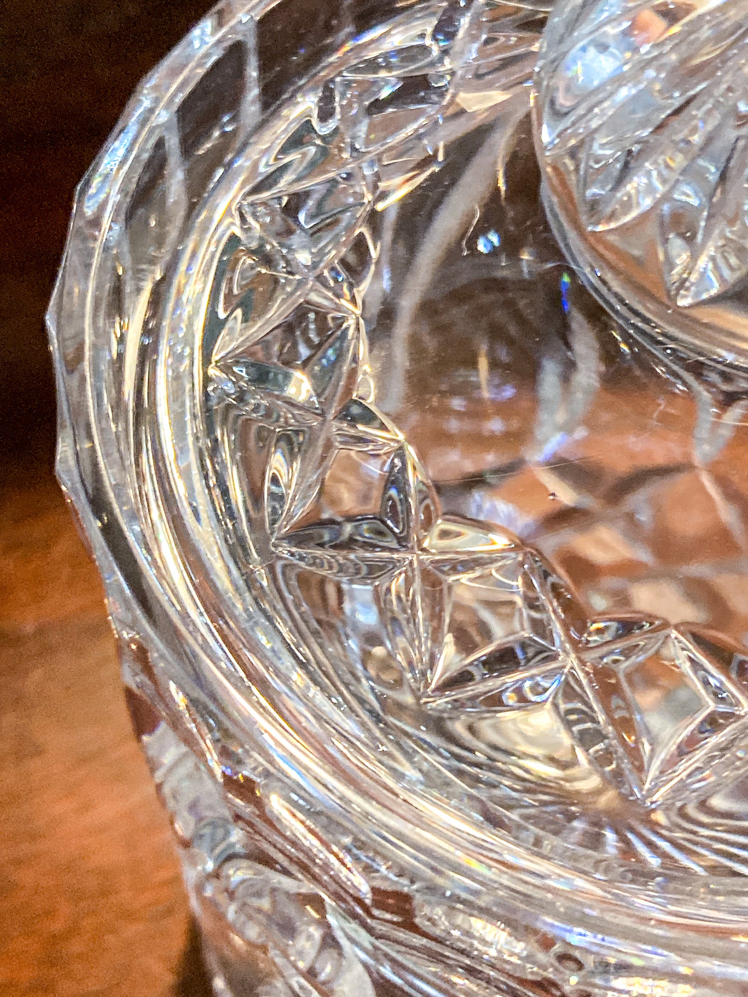Vintage Waterford Irish Clear Cut Crystal Lidded Biscuit Candy Jar