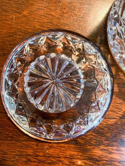 Vintage Waterford Irish Clear Cut Crystal Lidded Biscuit Candy Jar