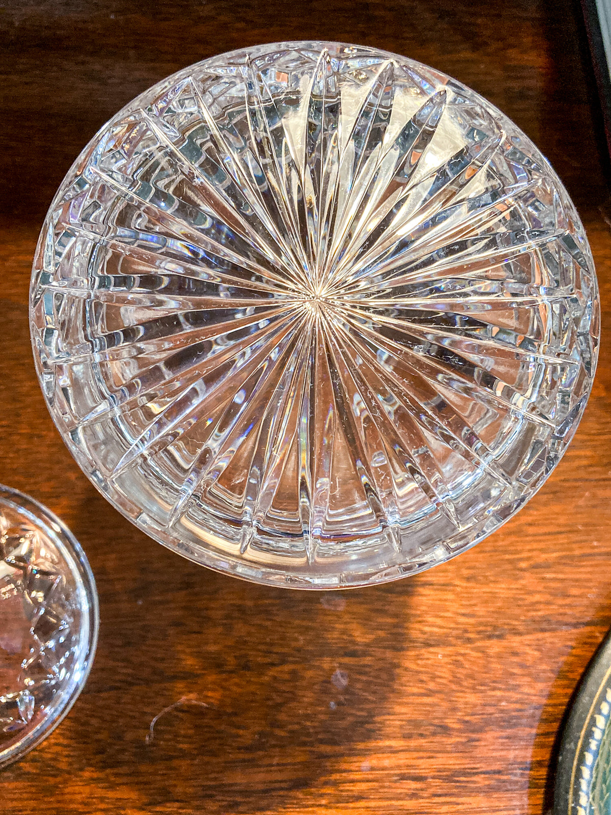 Vintage Waterford Irish Clear Cut Crystal Lidded Biscuit Candy Jar