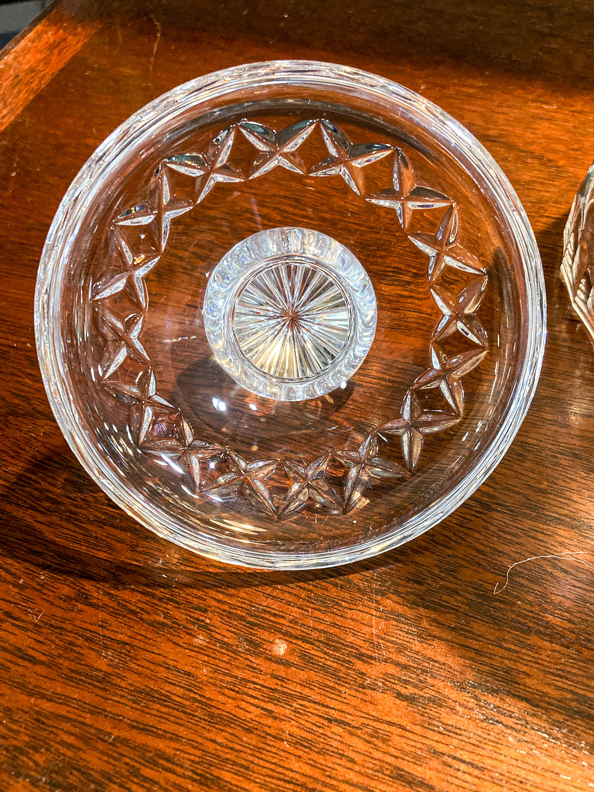 Vintage Waterford Irish Clear Cut Crystal Lidded Biscuit Candy Jar