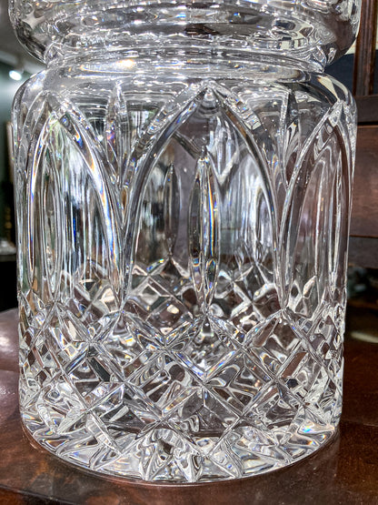 Vintage Waterford Irish Clear Cut Crystal Lidded Biscuit Candy Jar