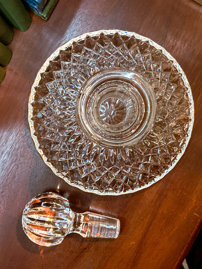 Stunning Vintage Lismore Clear Waterford Crystal Ships Decanter