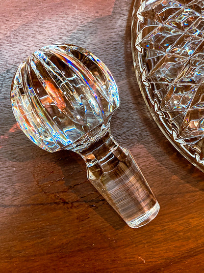 Stunning Vintage Lismore Clear Waterford Crystal Ships Decanter
