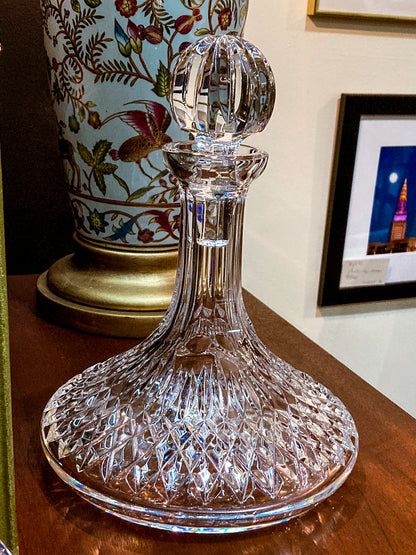 Stunning Vintage Lismore Clear Waterford Crystal Ships Decanter