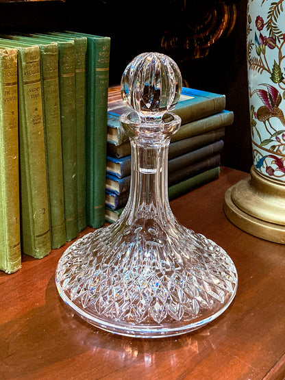 Stunning Vintage Lismore Clear Waterford Crystal Ships Decanter
