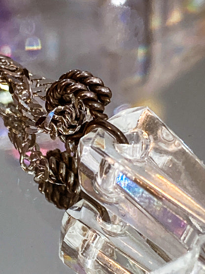 Waterford Clear Crystal Cross Sterling Silver Chain Pendant Necklace