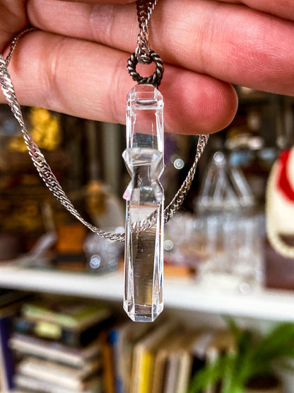 Waterford Clear Crystal Cross Sterling Silver Chain Pendant Necklace