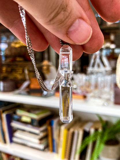 Waterford Clear Crystal Cross Sterling Silver Chain Pendant Necklace