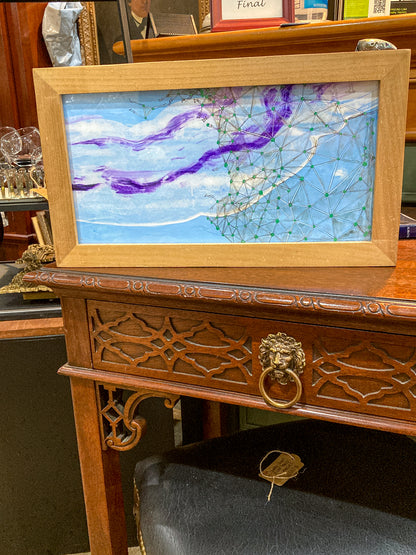 William Newhouse 2000 Semi Spectacle Framed Mixed Media Paper Painting
