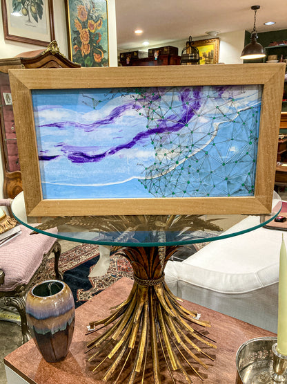 William Newhouse 2000 Semi Spectacle Framed Mixed Media Paper Painting