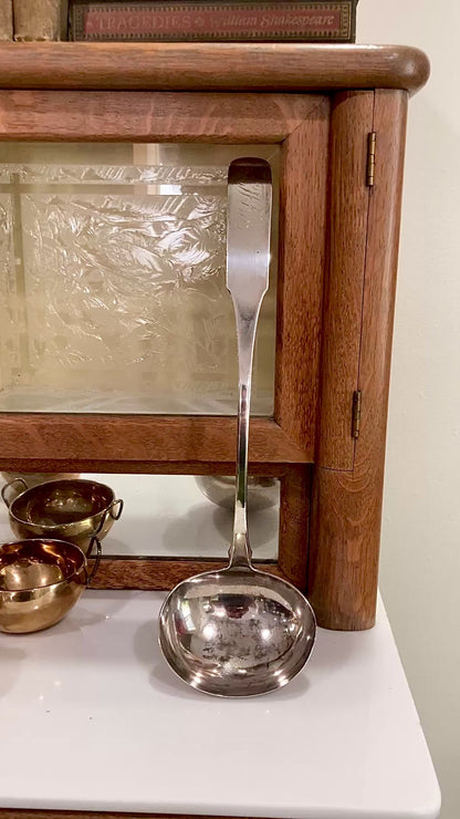 Antique 19th Century Federal Era Silversmith Charles Alexander Burnett (1769-1849) Silver Punch Ladle