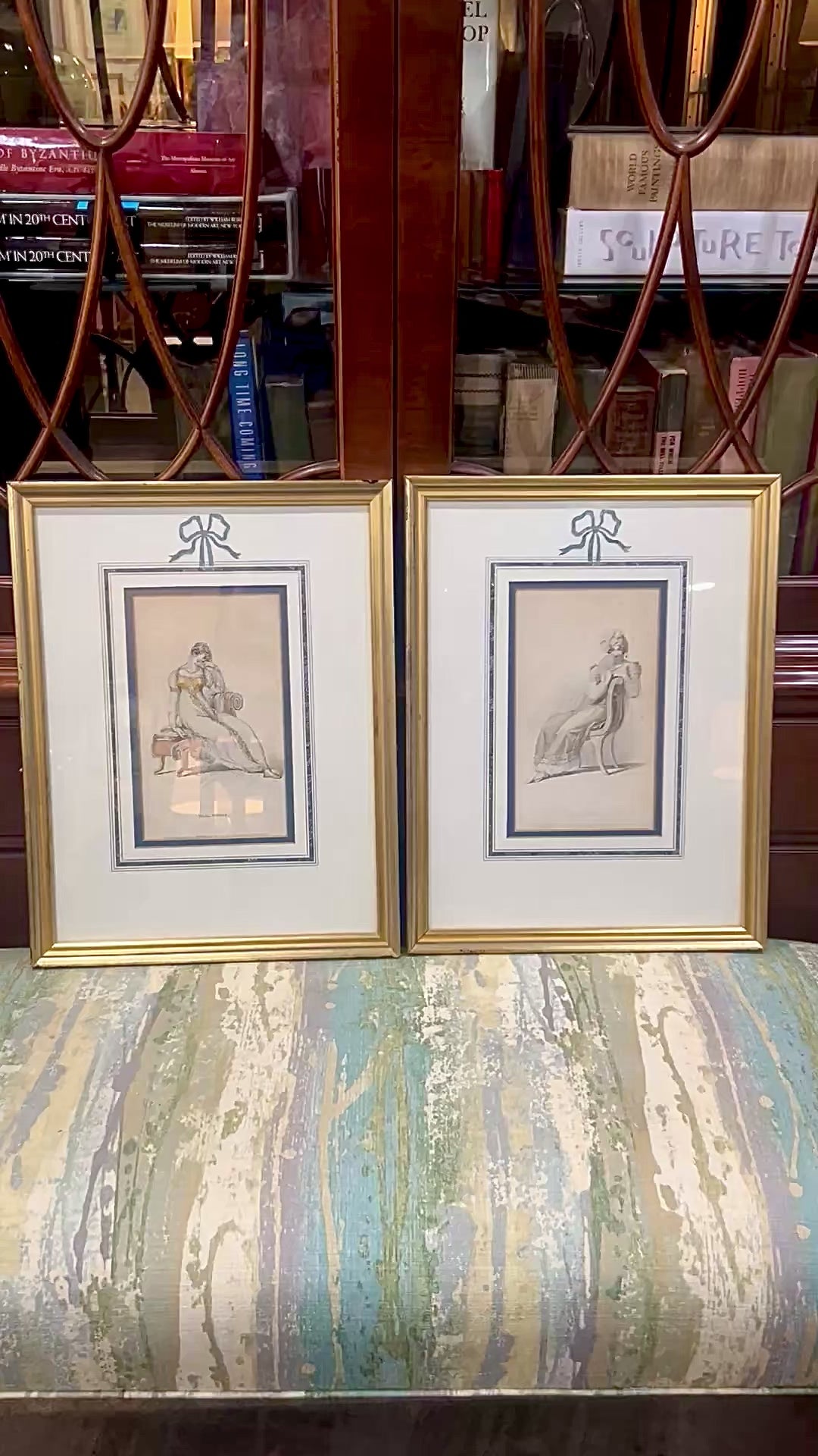 19th Century Pair of Fashion Plates Ackermann's Repository of Arts Framed Prints