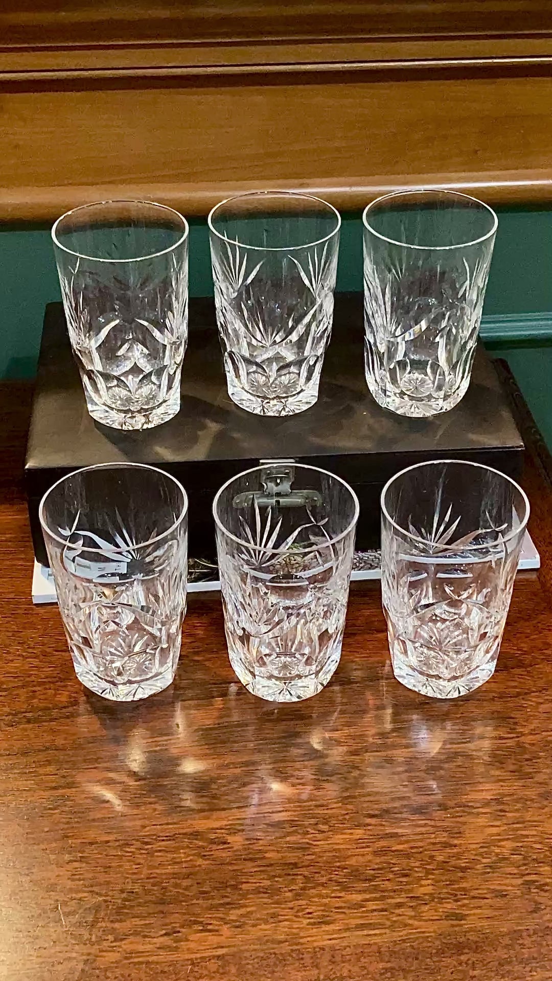 Set of Six Waterford Ashling Clear Crystal 10oz Tumblers Drink Glasses