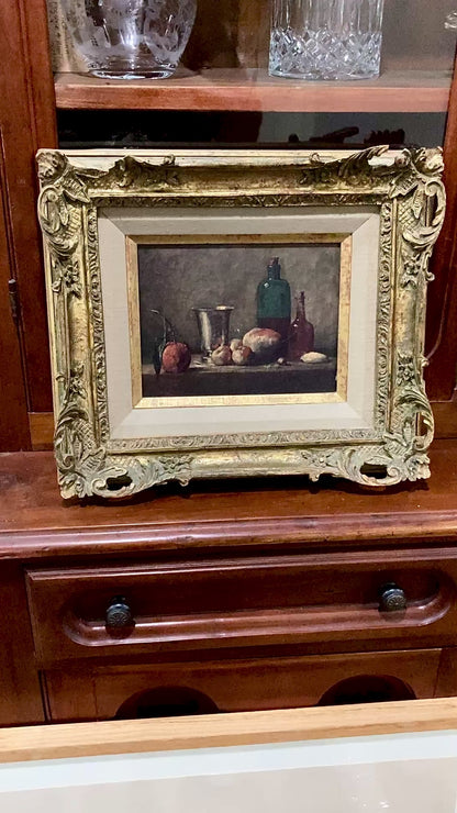 Reproduction 18th Century Jean Siméon Chardin Ornate Framed Goblets Still Life Print