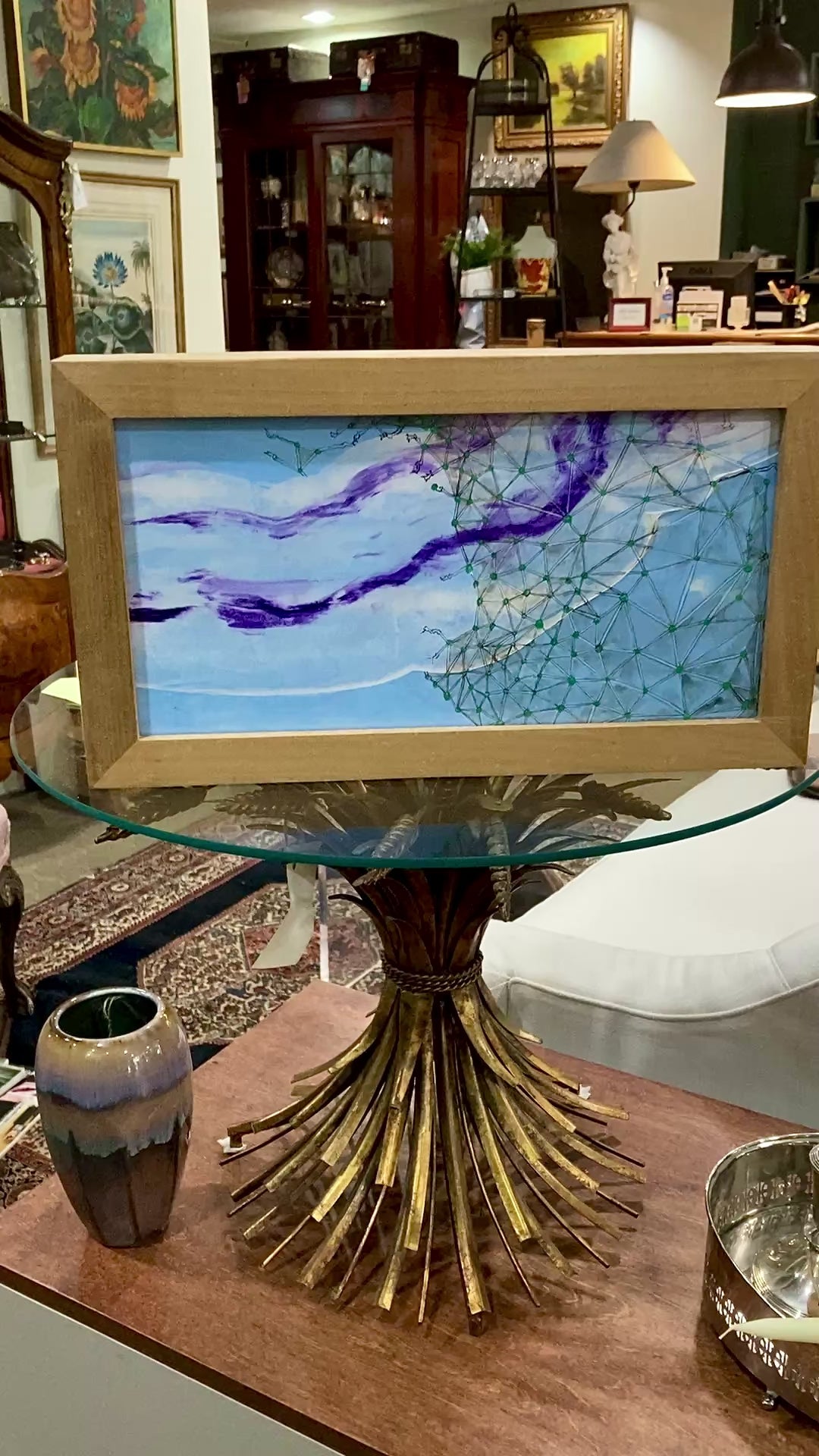 William Newhouse 2000 Semi Spectacle Framed Mixed Media Paper Painting