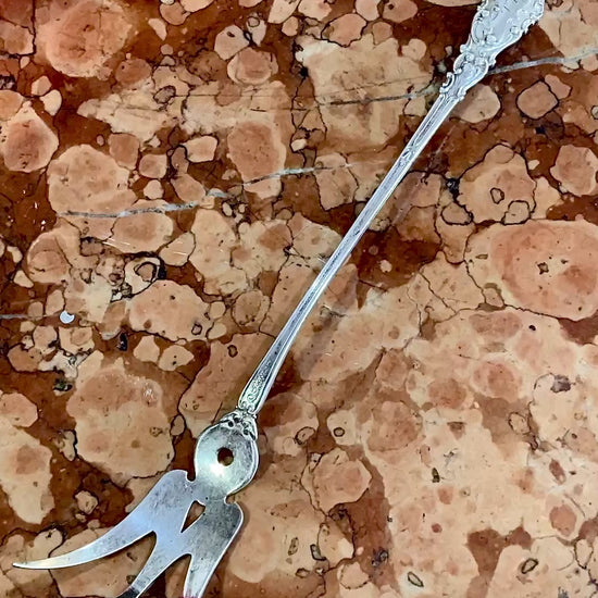 Antique Gorham Sterling Silver Lettuce Serving Fork