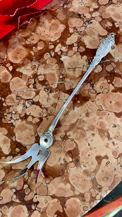 Antique Gorham Sterling Silver Lettuce Serving Fork