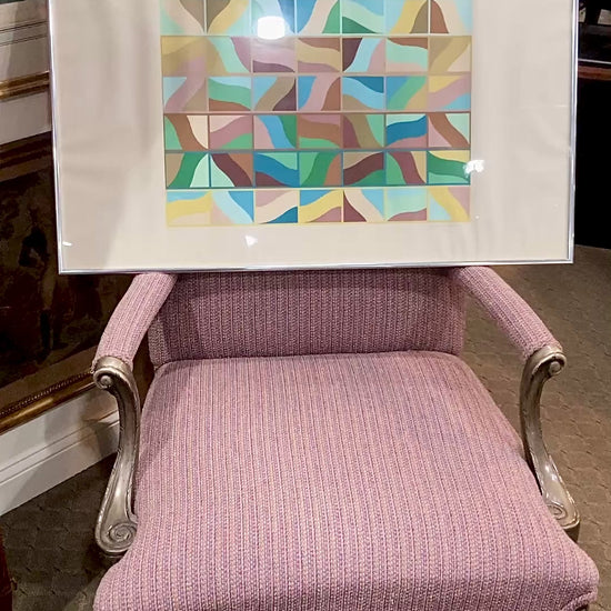 Vintage Edwin Mieczkowski (1929-2017) Colorful Framed Lithograph