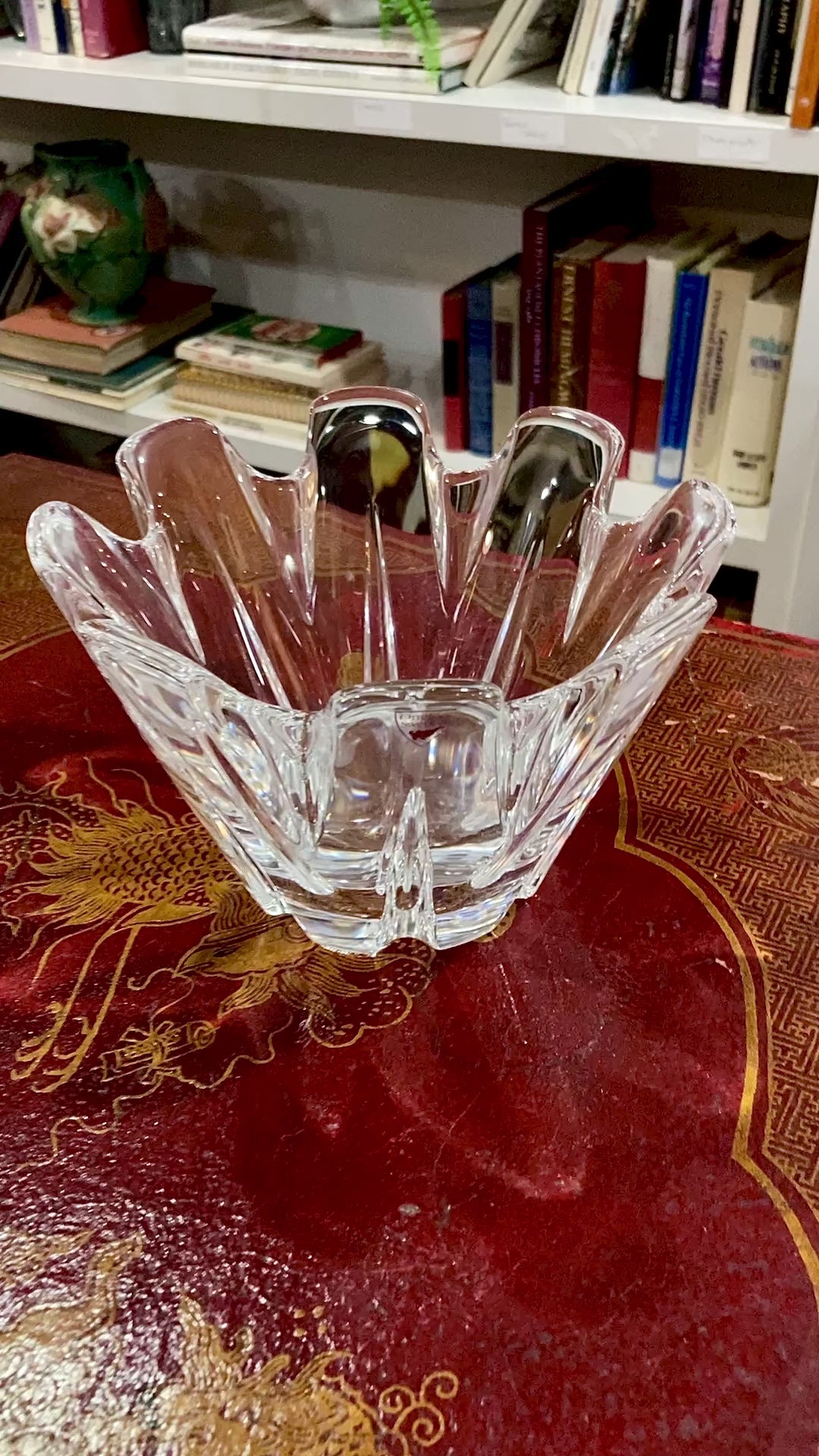 Vintage Clear Crystal Glass Scalloped Splash Orrefors Sweden Candy Dish Bowl Video