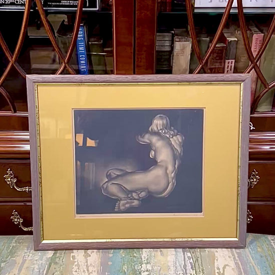 Vintage Reynold Henry Weidenaar (1915-1985) Repose Circa 1951 Framed Mezzotint