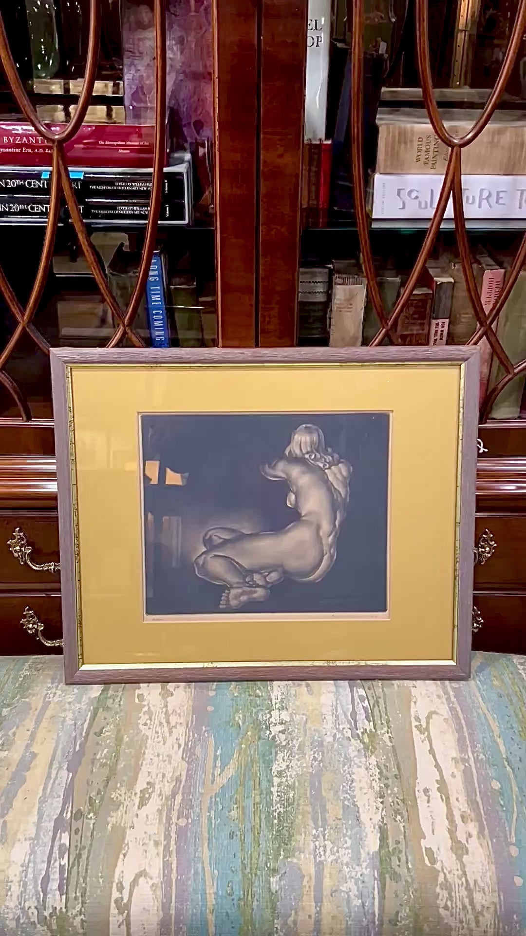 Vintage Reynold Henry Weidenaar (1915-1985) Repose Circa 1951 Framed Mezzotint