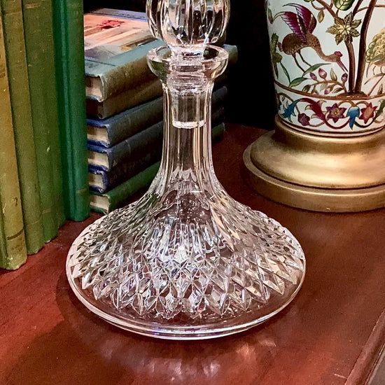 Stunning Vintage Lismore Clear Waterford Crystal Ships Decanter