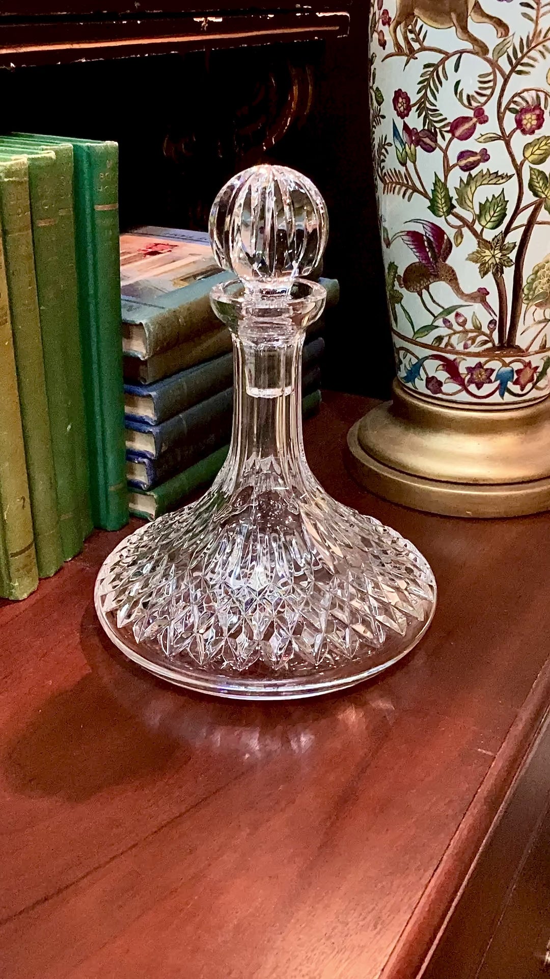 Stunning Vintage Lismore Clear Waterford Crystal Ships Decanter