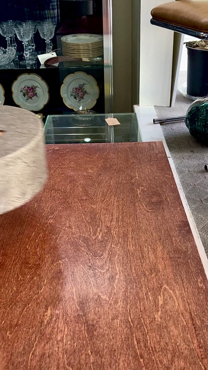 Vintage MCM Lazy Susan Red White Blue Poker Chip Travel Caddy Set