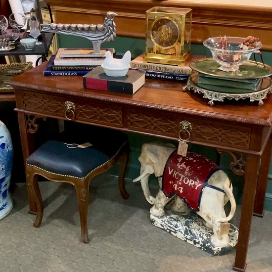 Vintage Mahogany Lion Head Charleston Collection Baker Knapp & Tubbs Desk