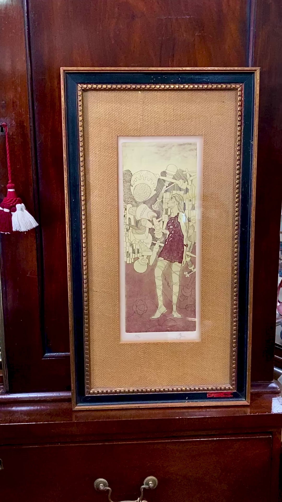 Linda Stein (1943-) School Work 51/90 Limited Edition Framed Paper Etching Print
