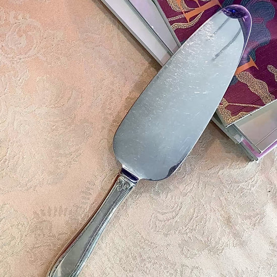 Vintage Insico Silver Plated Handle Stainless Steel Cake Server