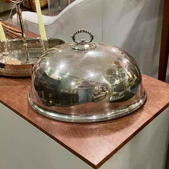 Late 19th Century William Hutton & Sons English Silver Plated Entree Dome