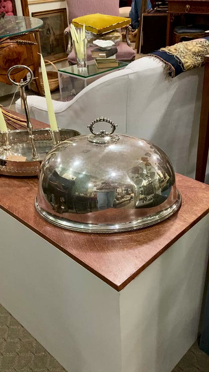 Late 19th Century William Hutton & Sons English Silver Plated Entree Dome