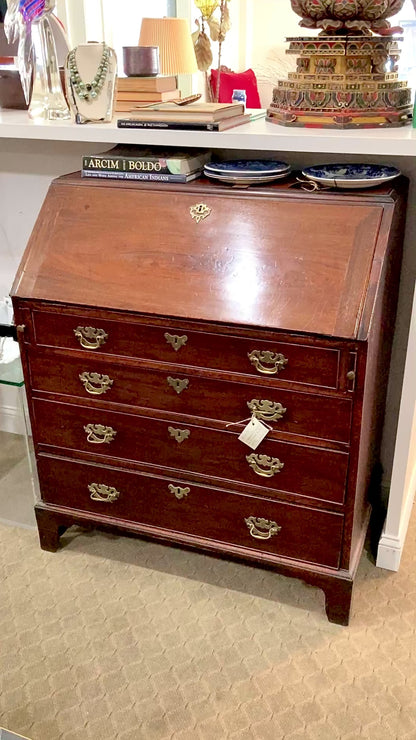 Antique 18th Century English Mahogany Slant Front Dresser Writing Desk