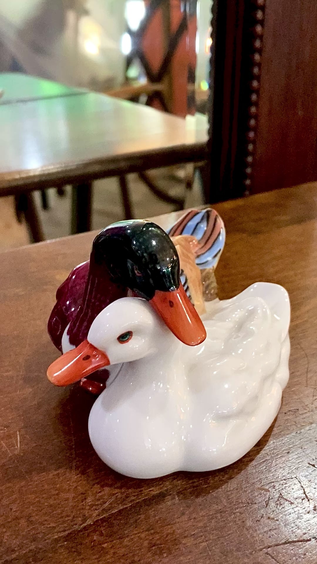 Herend Hand Painted #5036 Courting Duck Pair Hungarian Porcelain