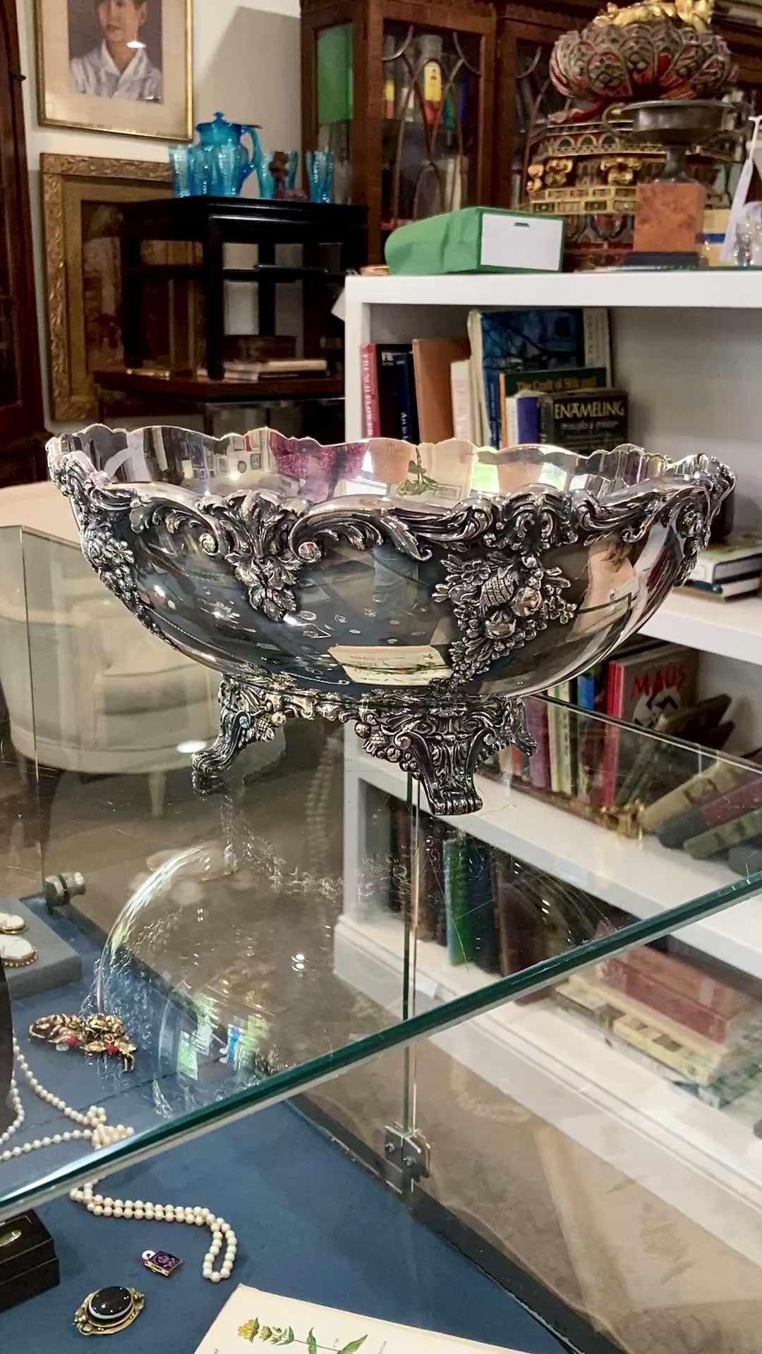 Vintage Reed & Barton King Francis Silver Plated Footed Bowl
