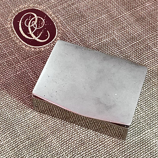 Vintage Italian Silver Miniature Hinged Pillbox Trinket Box