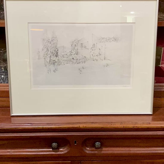 Vintage 1955 Hans Bellmer (1902-1975) Untitled Edition 44/100 Framed Etching