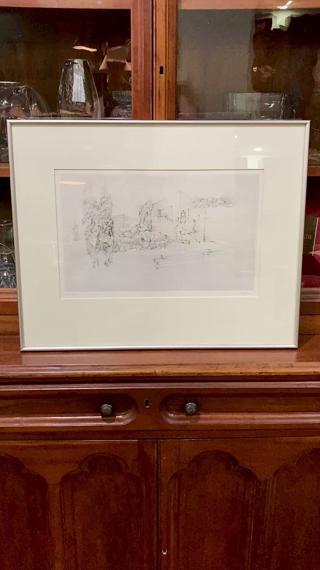 Vintage 1955 Hans Bellmer (1902-1975) Untitled Edition 44/100 Framed Etching