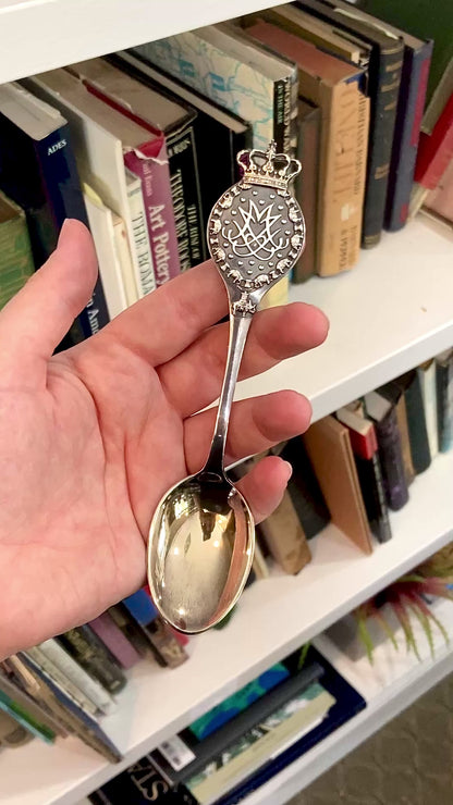 1992 Peter Hertz Danish Sterling Silver Wedding Anniversary Commemorative Spoon
