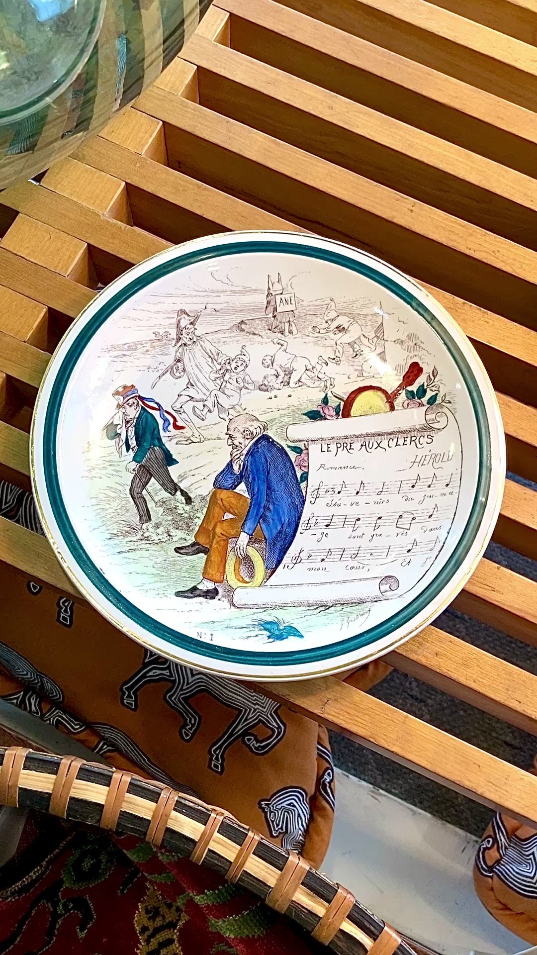 Antique 19th Century French Transfer Decorated Opera Porcelain