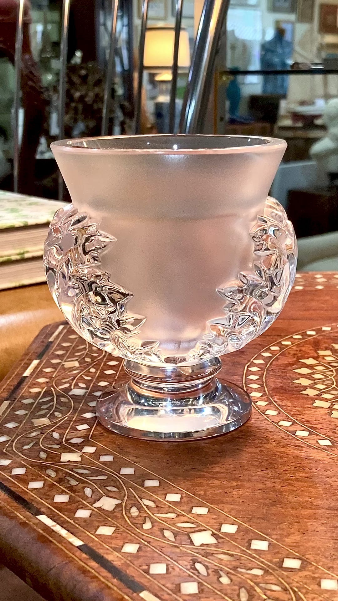 LALIQUE 波模様 クリスタル皿 LALIQUE 波模様 クリスタル皿 LALIQUE 波模様 クリスタル皿