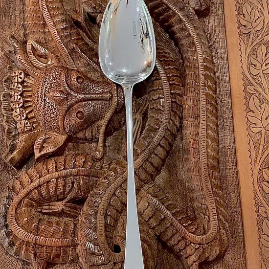 Antique 1809 Scottish Sterling Silver William Robertson Style Stuffing Spoon Video