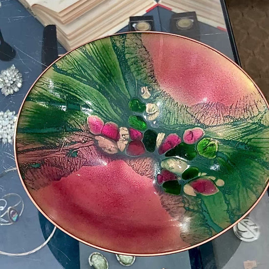 Vintage Midcentury Mary Raymond Australia Copper Enamel Bowl