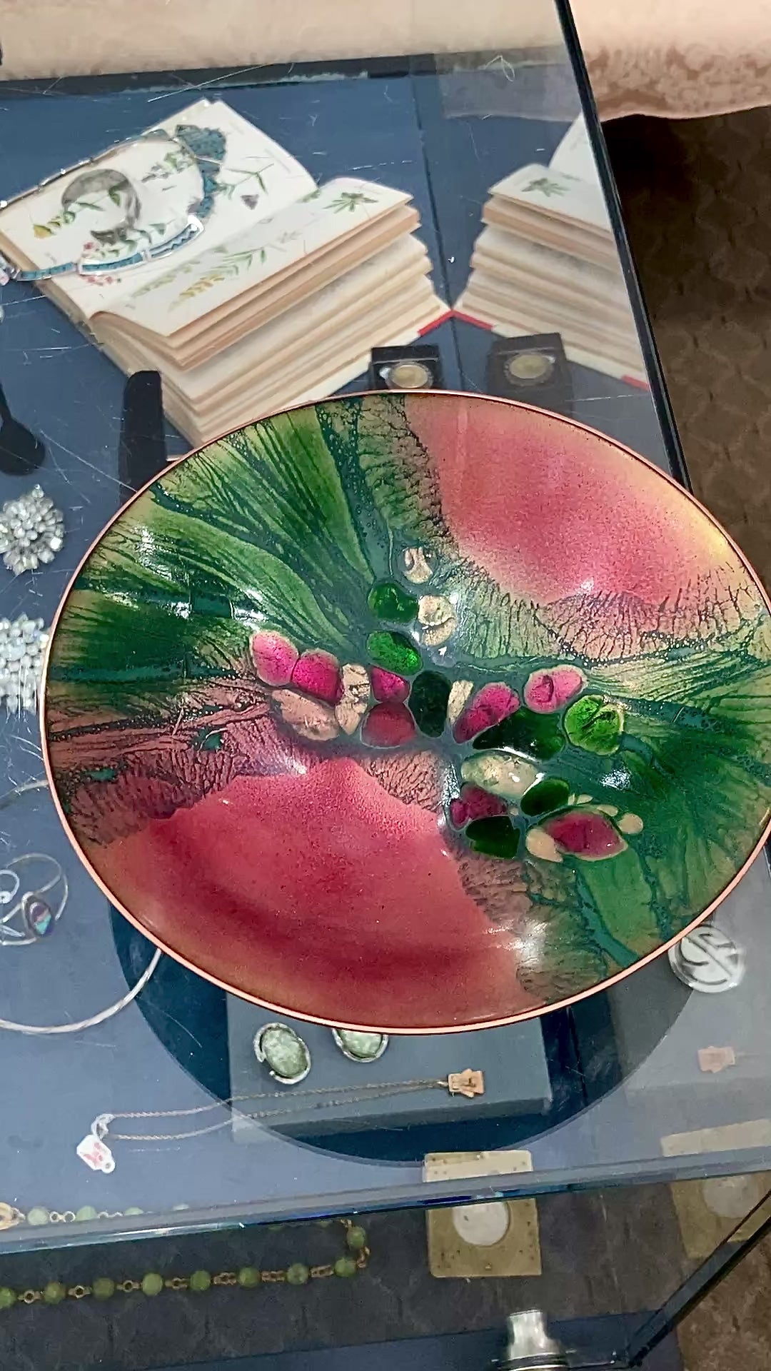 Vintage Midcentury Mary Raymond Australia Copper Enamel Bowl