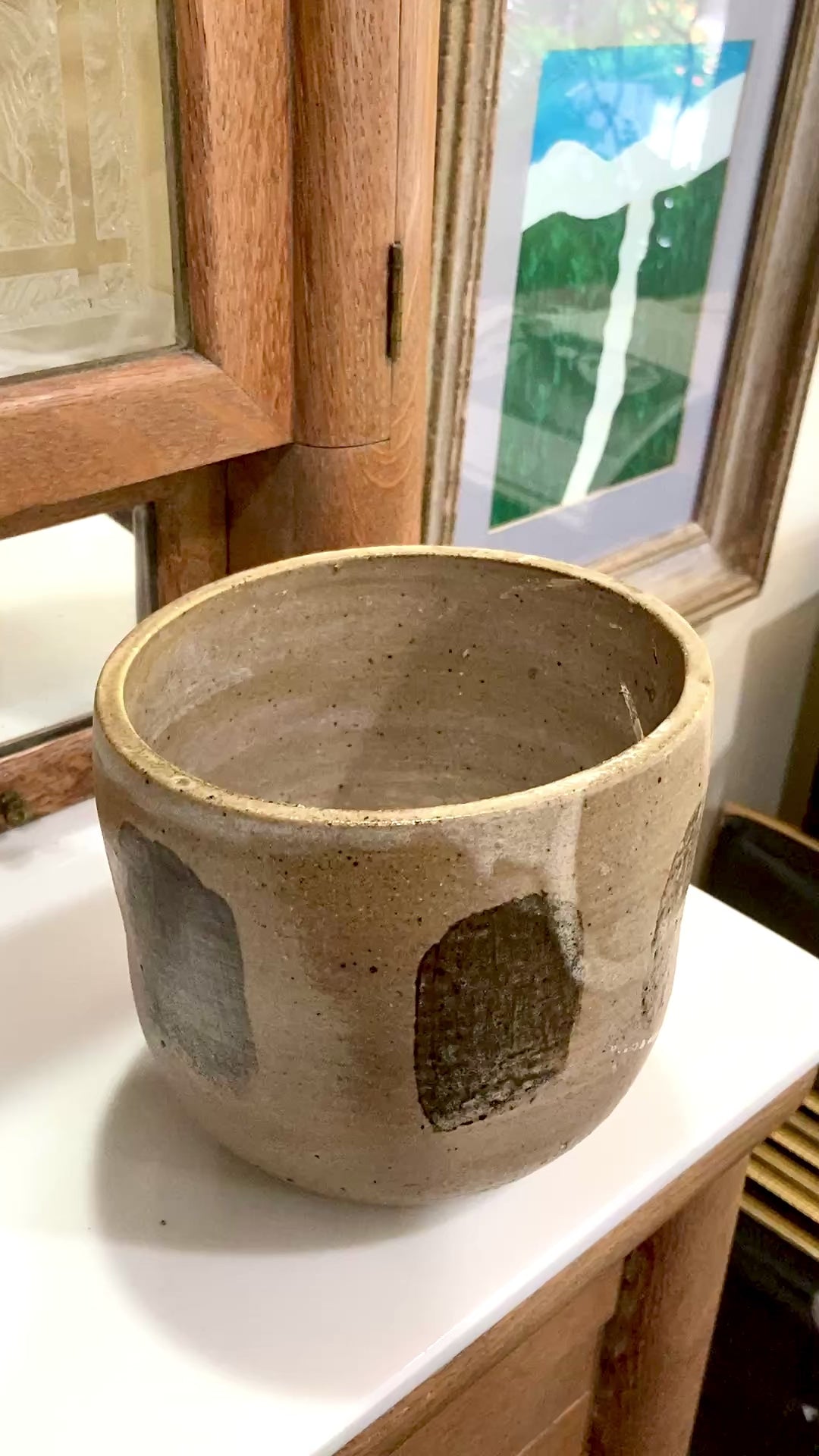 Vintage MCM Cleveland Artist Phyllis Seltzer Small Pottery Planter