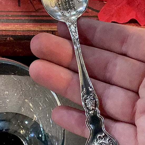 Antique Paye & Baker Sterling Silver Quote Novelty Toast Spoon Video