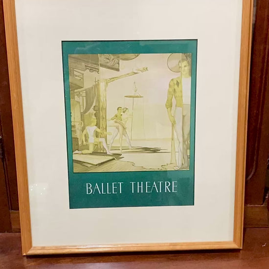 Vintage John Lear Metamorphosis Young Ballet Dancer Framed Offset Lithograph