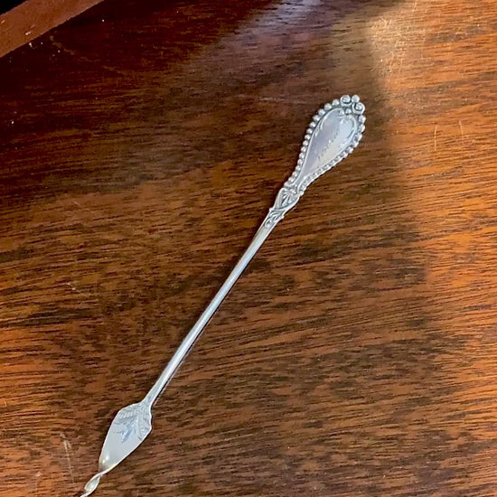 Vintage Engraved Sterling Silver Butter Pick