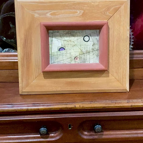 Vintage 1945 Ben Nicholson Parrot's Eye Decorative MCM Framed Art Print